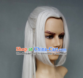 Chinese Swordsman White Wigs