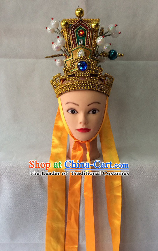 Chinese Opera Prince Hat Bodyguard Helmet Hat Headwear Headpieces Headdress for Men