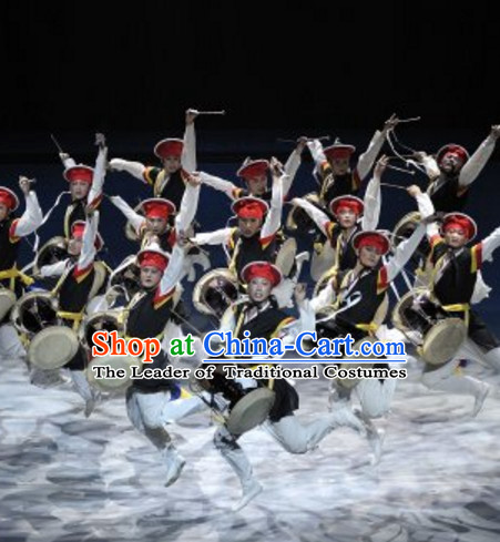 South Korean North Korea Chaoxian Ethnic Minority Folk Dance Costumes Complete Set for Men