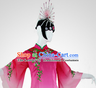 Chinese Classical Dance Wigs and Headwear Hair Accessories