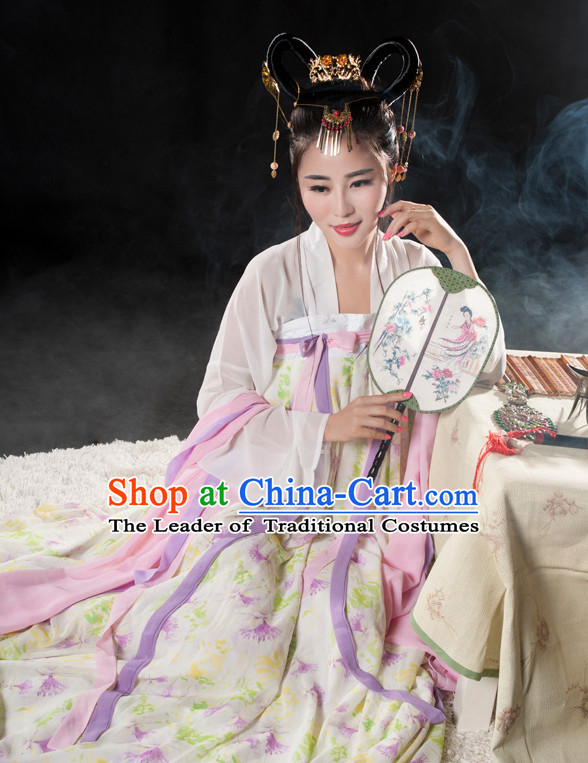 Chinese Ancient Tang Dynasty Lady Clothes Costume China online Shopping Traditional Costumes Dress Wholesale Asian Culture Fashion Clothing and Hair Accessories for Women