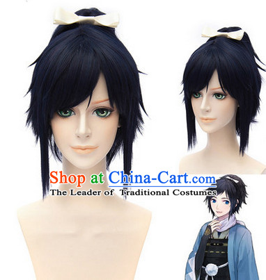 Ancient Asian Chinese Japenese Korean Knight Cosplay Long Wigs Classic Wig