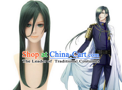 Ancient Asian Chinese Japenese Korean Knight Cosplay Long Wigs Classic Wig