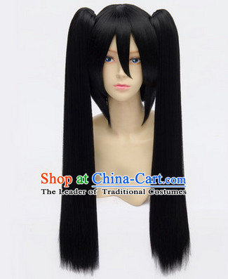 Ancient Asian Chinese Japenese Korean Knight Cosplay Long Wigs Classic Lace Front Toupee Hair Extensions Wig