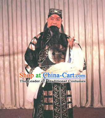 Chinese Opera Costumes Beijing Opera Costume Peking Stage Zhuge Liang Dress Dragon Robe Complete Set for Men