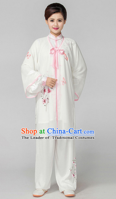 Top Embroidered Tai Chi Chuan Uniform Taekwondo Karate Outfit Aikido Wing Chun Kungfu Wing Tsun Boys Martial Arts Supplies Clothing and Mantle