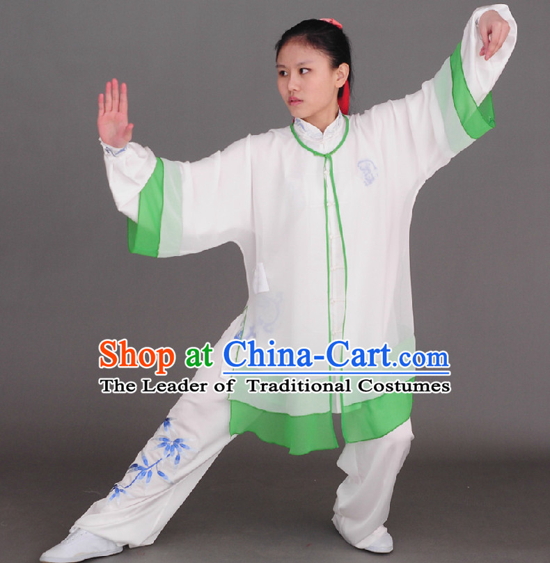 Top Long Sleeves Tai Chi Wing Chun Uniform Martial Arts Supplies Supply Karate Gear Tai Chi Uniforms Clothing and Veil for Women or Men