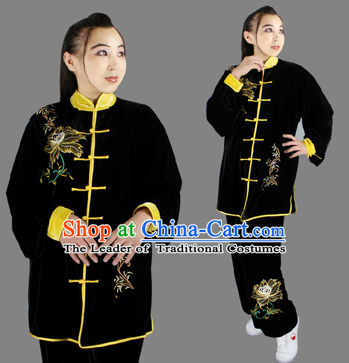 Top Long Sleeves Tai Chi Wing Chun Uniform Martial Arts Supplies Supply Karate Gear Martial Arts Uniforms Clothing for Women and Girls