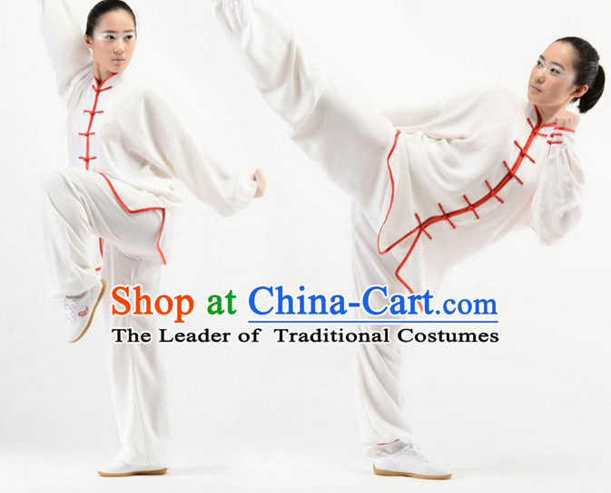 White Top Kung Fu Martial Arts Karate Wing Chun Supplies Training Uniforms Gear Clothing Shop for Kids and Adults