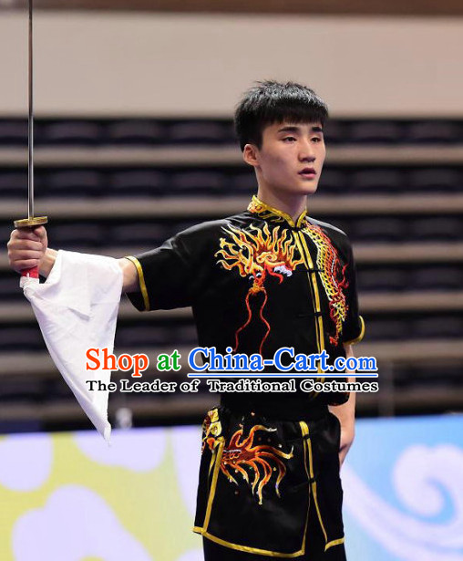 Tai Chi Sword Competition Outfit Taiji Swords Contest Jacket Pants Supplies Custom Kung Fu Costume Martial Arts Clothing for Men Women Kids Boys Girls