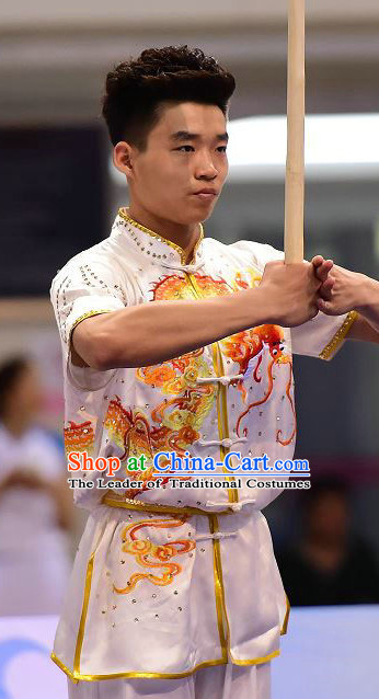 Top Wushu Competition Suits Southern Fist Tourament Qigong Kung Fu Training Karate Clothes Shaolin Outfit Martial Arts Uniform for Men Women Girls Boys Kids Adults