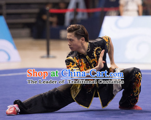 Top Wushu Competition Suits Southern Fist Tourament Qigong Kung Fu Training Karate Clothes Shaolin Outfit Martial Arts Uniform for Men Women Girls Boys Kids Adults