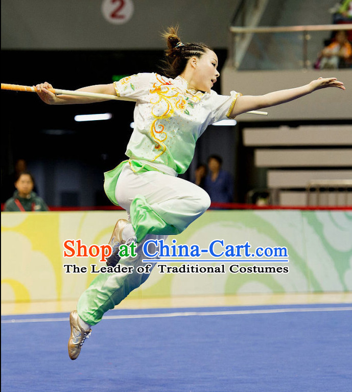 Top Wushu Competition Suits Southern Fist Tourament Qigong Kung Fu Training Karate Clothes Shaolin Outfit Martial Arts Uniform for Men Women Girls Boys Kids Adults