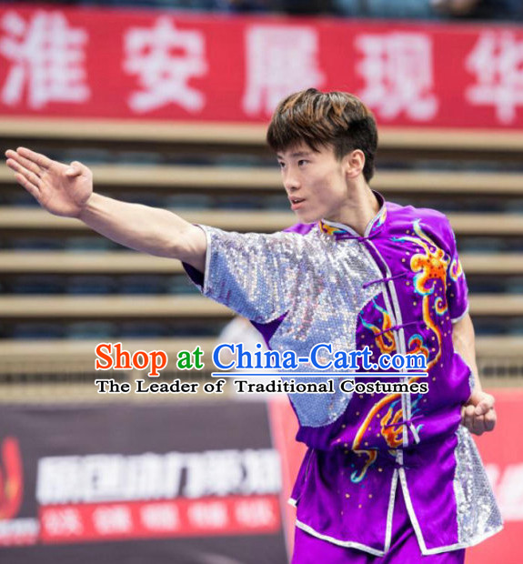 Top Wushu Long Fist Competition Suits Changquan Tourament Qigong Kung Fu Training Clothes Shaolin Outfit Martial Arts Uniform for Men Women Girls Boys Kids Adults