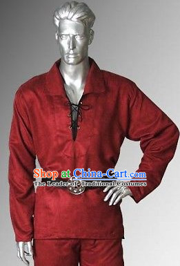 Traditional Medieval Costume Renaissance Costumes Historic Pirate Clothing Complete Set for Men