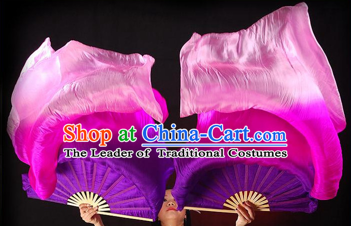 1.5 Meters Long Color Change Chinese Dance Belly Dance Hand Fans Hand Fan Japanese Wedding Fans Oriental Fan