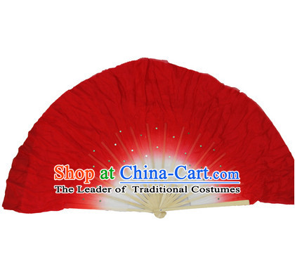 19 Inches Pure Silk Color Change Chinese Dance Belly Dance Hand Fans Hand Fan Japanese Wedding Fans Oriental Fan