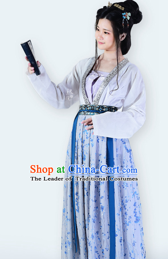 Chinese Classical Han Dynasty Clothing and Hair Jewelry Complete Set for Women