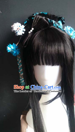 Ancient Chinese Fairy Queen Wigs Toupee Wigs Human Hair Wig Hair Extensions Sisters Weave Cosplay Wigs Lace