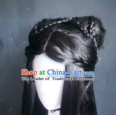 Ancient Chinese Fairy Queen Wigs Toupee Wigs Human Hair Wig Hair Extensions Sisters Weave Cosplay Wigs Lace