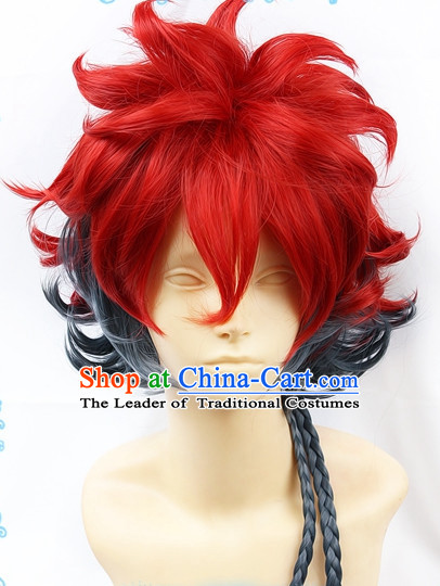 Ancient Asian Korean Japanese Chinese Style Male Wigs Toupee Wig  Hair Wig Hair Extensions Sisters Weave Cosplay Wigs Lace for Men