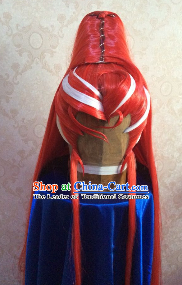 Ancient Chinese Style Full Wigs Hair Extensions Toupee Lace Front Wigs Remy Hair Sisters for Kids Men Women Hair Pieces Weave Hair Wig