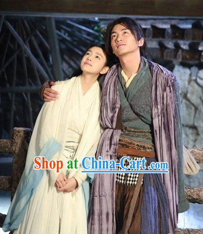 Chinese Shen Diao Xia Lv Return of the Condor Heroes Yang Guo Costumes for Men