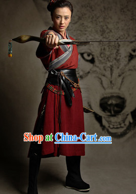 Chinese Swordwoman Fan Lihua Heroine Costume Complete Set