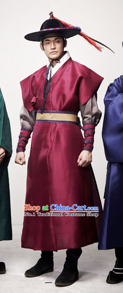 Ancient Korean Official Clothes and Hat Complete Set