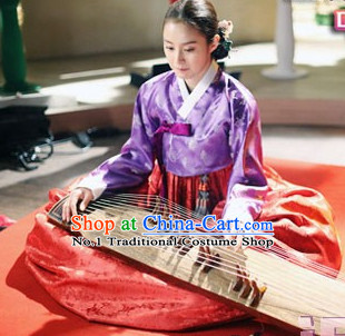 Korean Princess Hanbok Dress and Hair Accessory for Women