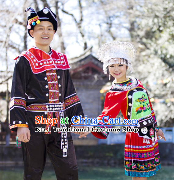 Traditional China Miao Clothes for Men and Women