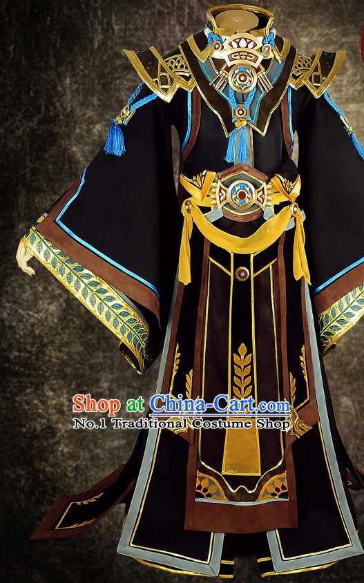 Asian China Emperor Carnival Costumes Full Set for Men