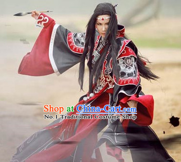 Ancient China Kung Fu Warrior Armor Cosplay Costumes for Men