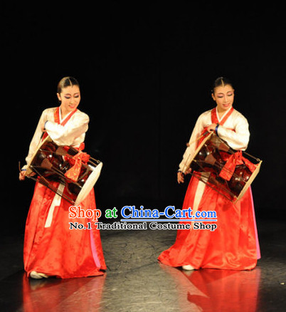 Korean Traditional Hanbok Drum Costume for Women
