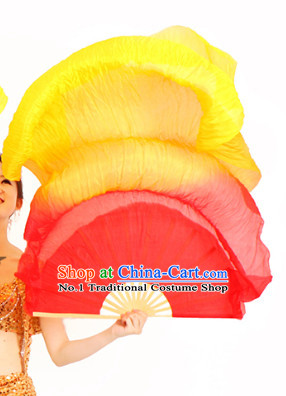 59 Inches Long Chinese Silk Dance Fan
