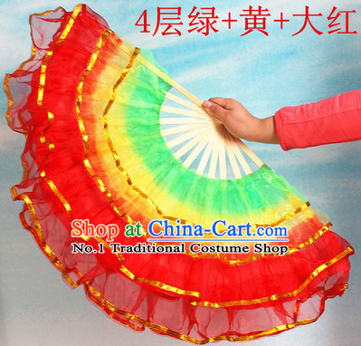 Four Layers Chinese Lace Hands Fan