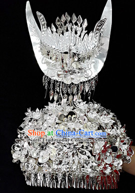 China Guizhou Province Ethnic Minority Miao Silver Hat