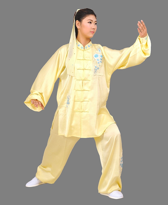 Summer Wear Light Yellow Martial Arts Suits