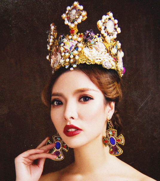 Top Bridal Baroque Style Queen Crown