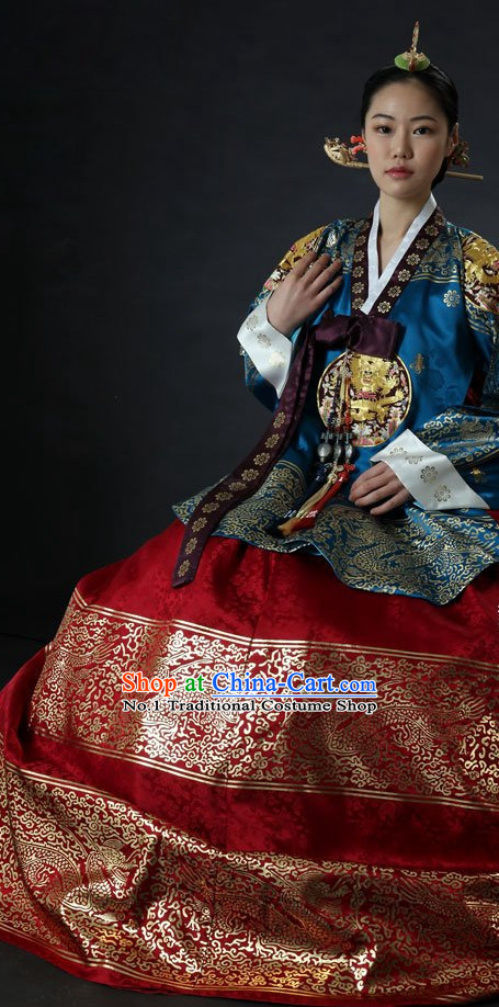 Dangui Korean Royal Costumes Traditional Korean Queen Princess Ceremony Costume for Women