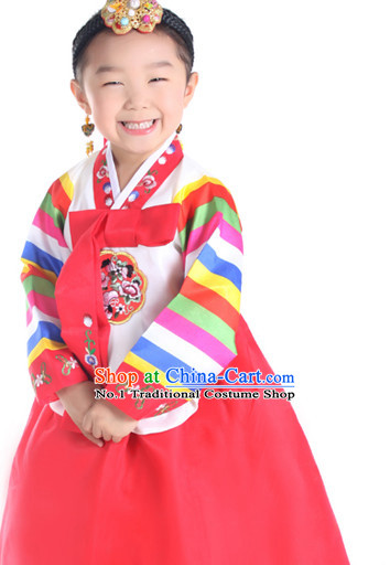 Traditional Korean Clothing Custom Made Girls Hanbok for Traditional Ceremony Dance Costumes