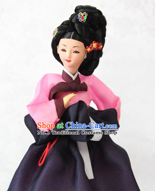 Korean Handmade Hwang Jin Yi Historical Character Silk Figurines