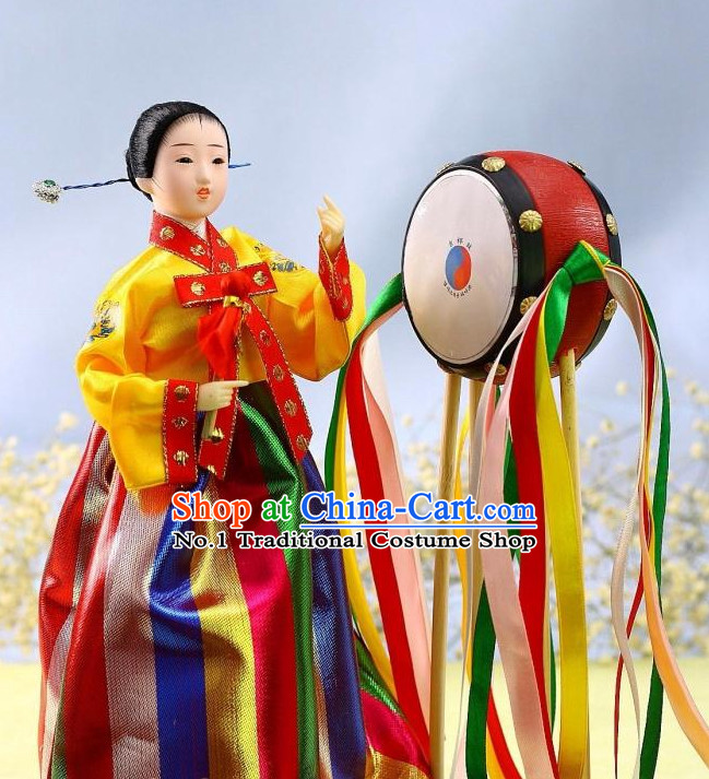 Korean Handmade Hwang Jin Yi Historical Character Silk Figurine