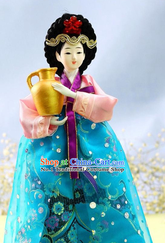 Korean Handmade Hwang Jin Yi Historical Character Silk Figurine