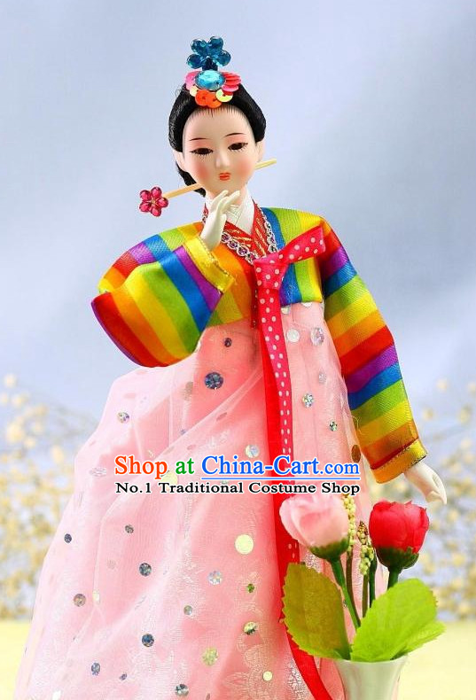 Korean Traditional Beauty Hanbok Statues Arts