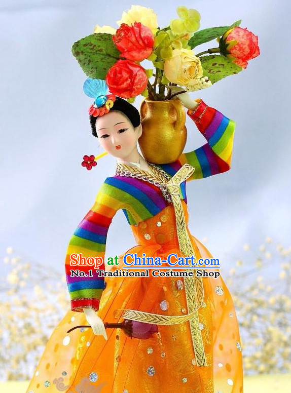 Korean Traditional Beauty Hanbok Statues Arts