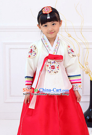 Korean Princess Traditional Birthday Hanbok Clothing Dress online Kids Clothes Designer Clothes