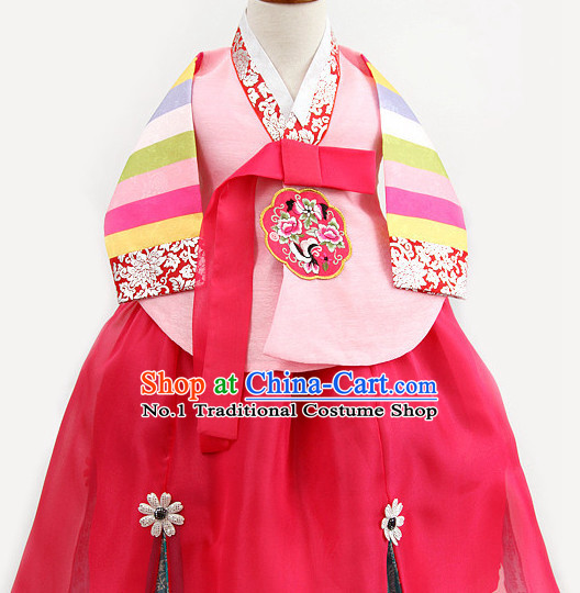 Korean Princess Traditional Birthday Hanbok Clothing Kids Clothes Designer Clothes Complete Set