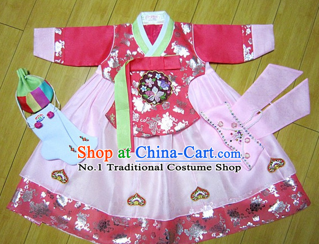 Korean Princess Traditional Birthday Hanbok Clothing Kids Clothes Designer Clothes Complete Set