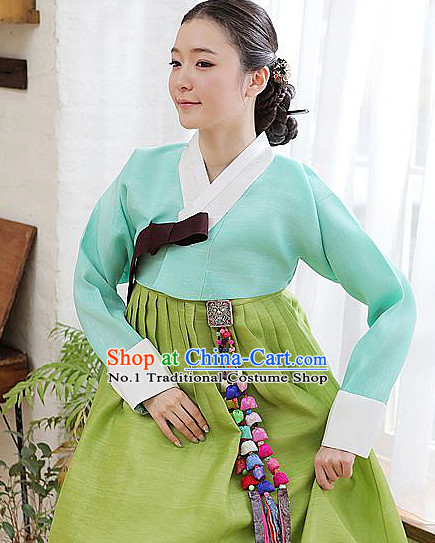 Top Korean Traditional Custom Made Modern Hanbok Skirt Complete Set for Women